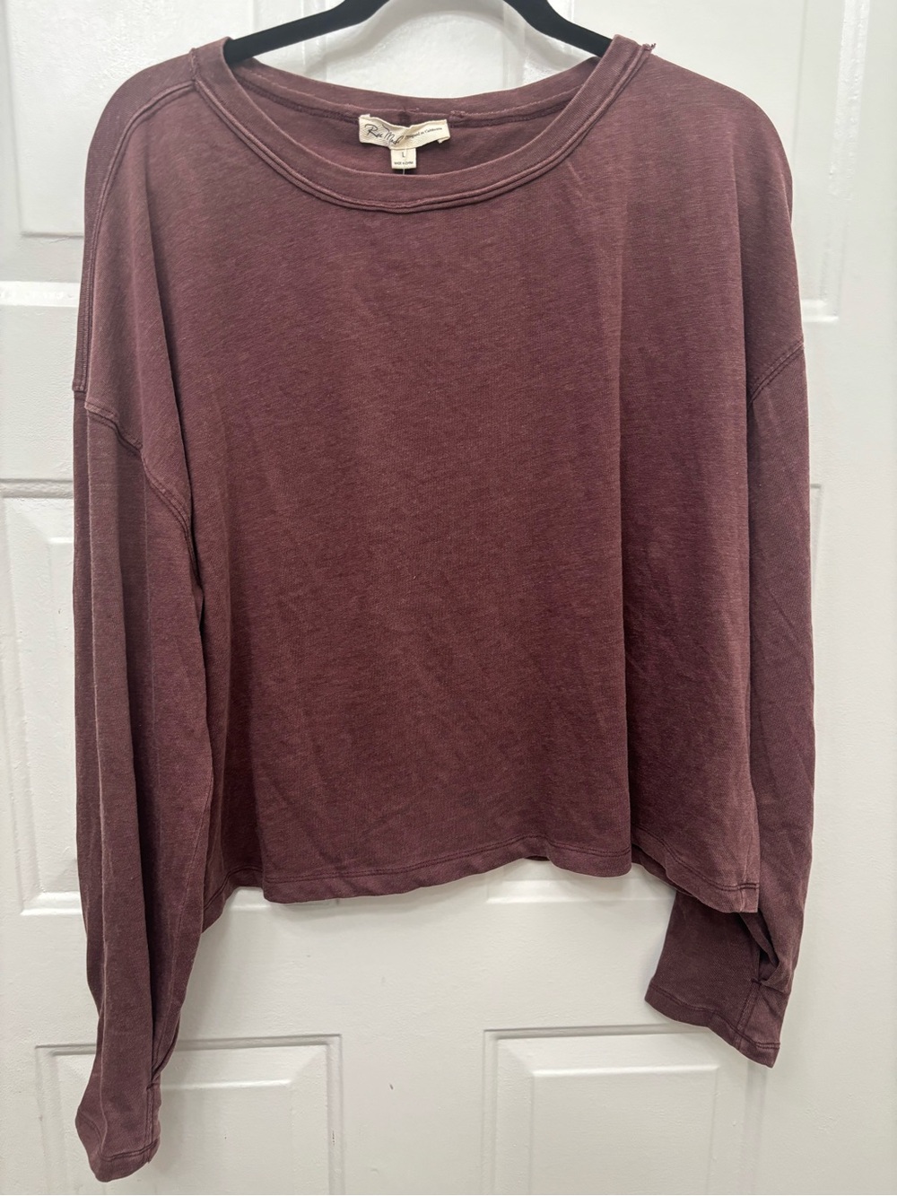 Rae Mode Relaxed Crewneck Sweatshirt in Mauve Plum
